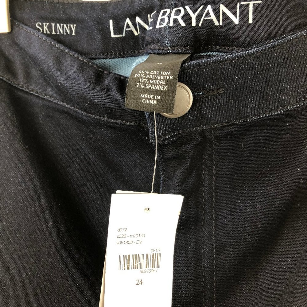 NWT Lane Bryant Super Stretch Skinny Jeans Jegging Like Dark Wash Plus Size 24 - Picture 5 of 9